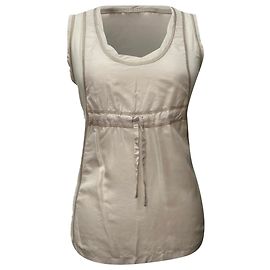 Top sem mangas Prada Sport em algodão branco Branco