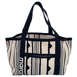 Saco Tote Isabel Marant Darwen em algodão preto e branco Branco