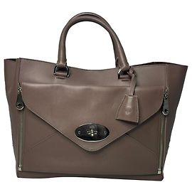 Mulberry Willow Tote em couro marrom Marrom
