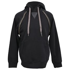 Theory Kapuzenpullover aus schwarzer Baumwolle Schwarz