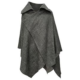 Vivienne Westwood Red Label Asymmetric Cape in Grey Wool Grey
