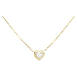 Autre Marque Collier Cœur en Diamants Au750 Doré