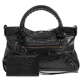 Balenciaga Borsa City First con dettagli in ottone Nero
