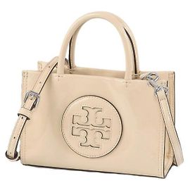 Tory Burch Bio Patent Mini Tote Weiß