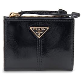 Prada Small Leather Wallet Black