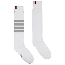 Thom Browne Calcetines de media caña Cotton Bar Blanco