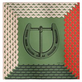 Hermès Portrait de Boucle Scarf Castaño