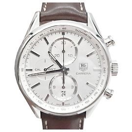 Tag Heuer Relógio Carrera Chrono Steel Branco