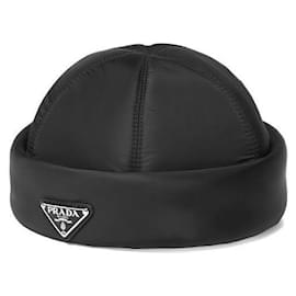 Gorro de nylon Prada preto Preto