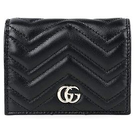 Gucci Damen GG Marmont gesteppte Kartenetui Schwarz