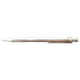 Stylo bille Cartier en métal argenté écriture noire Argenté