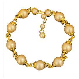 Chanel Collana in perle e metallo dorato D'oro