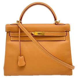 Hermès Bolsa HERMES Courchevel Kelly 32, Brown Marrom
