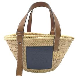 Sac à main Loewe Small Basket Marron Beige Bleu Marine