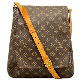 Bolsa de Ombro Louis Vuitton Monogram Musette Marrom Bege