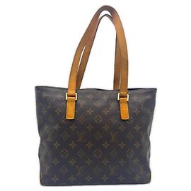 Sac à main Louis Vuitton Monogram Cabas Piano Marron Beige