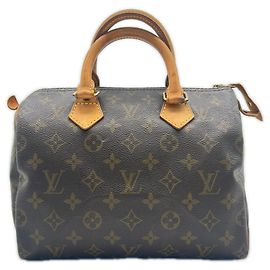 Bolsa Louis Vuitton Monogram Speedy 25 Marrom Bege