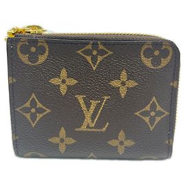 Louis Vuitton Monogram Coin Purse Brown Beige Yellow