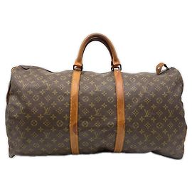 Sac Boston Louis Vuitton Monogram Keepall 60 Marron Beige