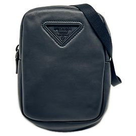 Prada Triangle Logo Mini Shoulder Bag Black