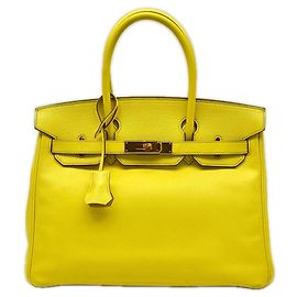 Hermès Sac à main HERMES Birkin 30 en Veau Epsom Soufflé Jaune