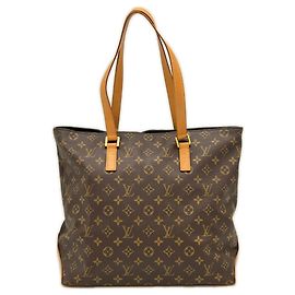 Sac à main Louis Vuitton Monogram Cabas Mezzo Marron Beige