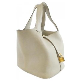 Hermès Hermes Picotin Lock MM Handtasche Weiß
