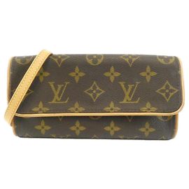 Louis Vuitton Monogram Pochette Twin PM M51854 Shoulder Bag Marron