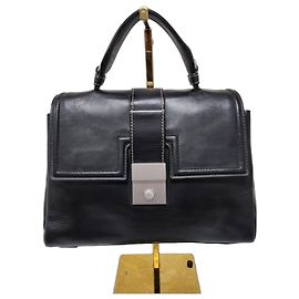 Bottega Veneta Piazza Lederhandtasche Schwarz Schwarz