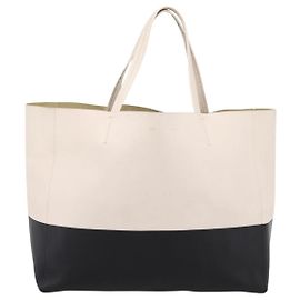 Céline Celine Cabas Leather Large Branco