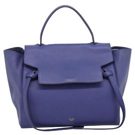 Céline Celine Belt Leather Large Blue