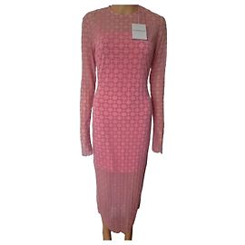 Vestido longo rosa Givenchy Rosa