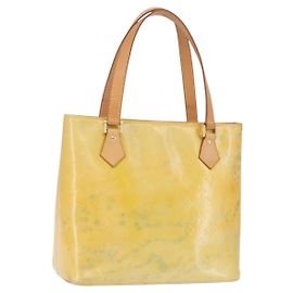 Sac à main LOUIS VUITTON Monogram Vernis Houston Gris M91053 LV Auth BA14923 Gris