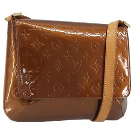 LOUIS VUITTON Monogram Vernis Thompson Street Bag Bronze M911224 LV Auth ka5722 Bronze