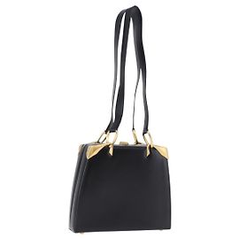 Céline Borsa a spalla CELINE in pelle nera e oro Auth 197483A Nero D'oro