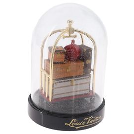 LOUIS VUITTON Trunk Snow Globe Glass Clear LV Auth 196935A Other