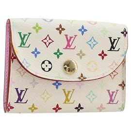 LOUIS VUITTON Monogram Multicolor Anvelop Cult De Vuitto Card Case White M66557 LV Auth 197551V Blanco