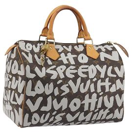 Sac LOUIS VUITTON Monogram Graffiti Speedy 30 White M92195 LV Auth 192043SAV Blanc Monogramme