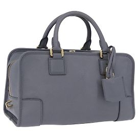Sac à main LOEWE Amazona 28 en cuir gris doré authentique 195962M Marron Doré