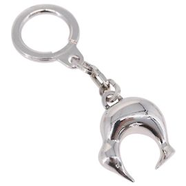 LOUIS VUITTON Porte Cles LV Cup Key Holder metallo Silver LV Auth BA15234V Argento