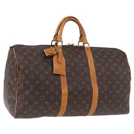 LOUIS VUITTON Monogram Keepall 50 Boston Bag M41426 LV Auth 195414 Monograma