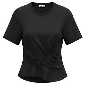 Loewe Black Twisted Cotton Top Black