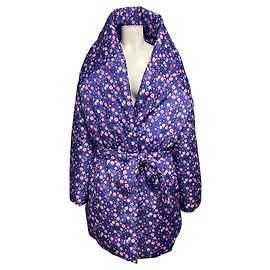 Balenciaga Purple / Lilac Graphic Flower Scooter Coat Purple