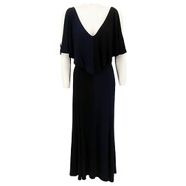Robe Cold Shoulder Derek Lam Bleu Marine / Noir Noir