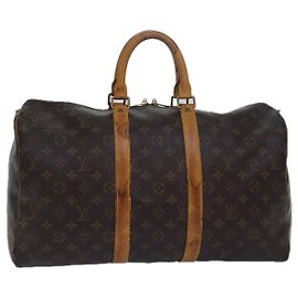 LOUIS VUITTON Monogram Keepall 45 Boston Bag M41428 LV Auth ki4639 Monogramme