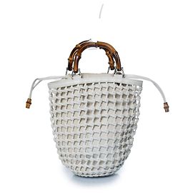 Gucci, mini knit white handbag White