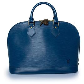 Louis Vuitton, borsa Alma epi in pelle blu Blu