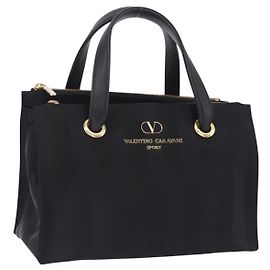 Borsa VALENTINO Nylon Nero Oro Auth BA15199 Nero D'oro