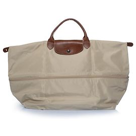 Longchamp, mala weekender pliage EXT Beige Outro