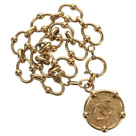 CHANEL Bracelet métal doré CC Auth 195952V Autre